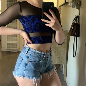 Sheer Velvet Crop Top 🤩